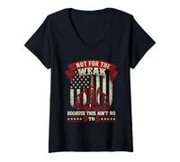 Femme Pas pour Les Faibles Parce Que ce n'est Pas 9 à 5 - Champ pétrolifère T-Shirt avec Col en V