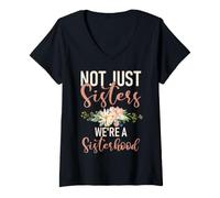 Femme Pas Que des sœurs, Nous Sommes Une sœur de fraternité T-Shirt avec Col en V