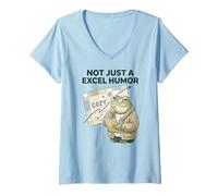 Femme Pas Seulement Une Feuille de calcul d'humour Excel Funny Data Analyst Cozy T-Shirt avec Col en V