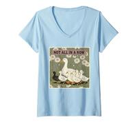 Femme Pas Toutes d'affilée Mama Duck Cute Funny Cottagecore Vintage T-Shirt avec Col en V