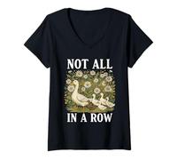 Femme Pas Toutes d'affilée Mama Duck Cute Funny Cottagecore Vintage T-Shirt avec Col en V