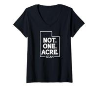Femme Pas un. Acre. Conception de soutien à la conservation des terres publiques de l'Utah T-Shirt avec Col en V