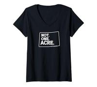 Femme Pas un. Acre. Soutien à la conservation des terres publiques du Wyoming T-Shirt avec Col en V