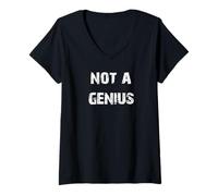 Femme Pas Un génie T-Shirt avec Col en V