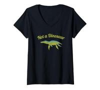 Femme Pas Un pliosaure Dinosaure T-Shirt avec Col en V