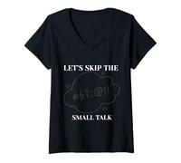 Femme Passons à la Petite Conversation T-Shirt avec Col en V
