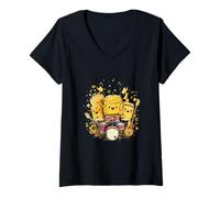 Femme Pasta Band Rock & Roll | Musicien de Rock | Nouilles Italiennes T-Shirt avec Col en V
