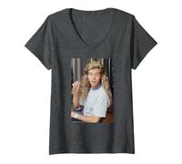 Femme Pat Sharp Radio DJ TV Présentateur Fun House 1993 T-Shirt avec Col en V