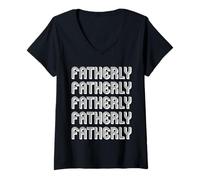 Femme paternel T-Shirt avec Col en V