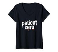 Femme Patient Zero Horror Zombie Apocalypse T-Shirt avec Col en V