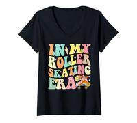 Femme Patinage à roulettes - À mon époque T-Shirt avec Col en V