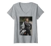Femme Patrick Dempsey Grey's Anatomy Acteur par Michael Grecco T-Shirt avec Col en V