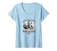 Femme Patrick Henry Orateur de la Liberté Portrait Colonial Histoire T-Shirt avec Col en V