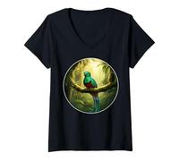 Femme Patrimoine hispanique guatémaltèque Quetzal latin guatémaltèque T-Shirt avec Col en V