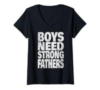 Femme Patrimoine Traditionnel des valeurs américaines du père chrétien Fort T-Shirt avec Col en V
