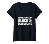 Femme Patrimoine Traditionnel Masculin de la fierté Masculine des Hommes conservateurs Noirs T-Shirt avec Col en V