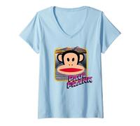 Femme Paul Frank Julius La Tête de Singe Nature Adventure T-Shirt avec Col en V