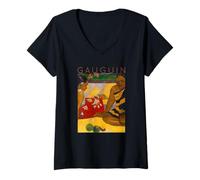 Femme Paul Gauguin - Parau Api - Quelles Nouvelles T-Shirt avec Col en V