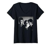 Femme Paul Weller The Jam Band Portrait de Martyn Goddard T-Shirt avec Col en V