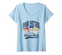 Femme Paw Patrol Brave Buds Rescue Team T-Shirt avec Col en V