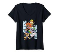 Femme Paw Patrol Cool Patrol T-Shirt avec Col en V