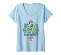 Femme Paw Patrol Mother's Day Mom is on The Case T-Shirt avec Col en V