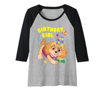 Femme Paw Patrol Skye Birthday Girl Party Manche Raglan