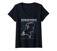 Femme Pays-Bas Enkhuizen T-Shirt avec Col en V