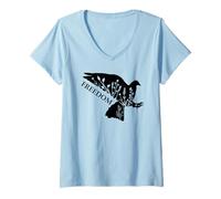 Femme Peace and Freedom Sign That Says Freedom Dove Freedom Saying T-Shirt avec Col en V