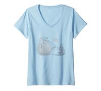 Femme Peanuts Christmas Snoopy House Snow Woodstock Ski Vintage années 90 T-Shirt avec Col en V