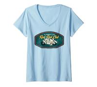 Femme Peanuts Snoopy Fête des pères Greatest Best Cool Dad Club Biker T-Shirt avec Col en V