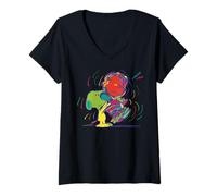 Femme Peanuts Snoopy Linus Pop Art, Amitié Artistique créative T-Shirt avec Col en V