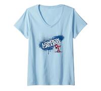 Femme Peanuts Snoopy London Calling T-Shirt avec Col en V