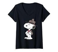 Femme Peanuts Snoopy Scout Leader Summer Adventure Beagle Classic T-Shirt avec Col en V