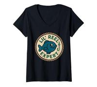 Femme Pêche enfant famille voyage de pêche assorti père fils T-Shirt avec Col en V