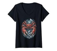 Femme Pêcheur De Crabe Royal D'Alaska T-Shirt avec Col en V