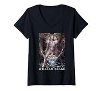 Femme Peintre portraitiste William Blake T-Shirt avec Col en V
