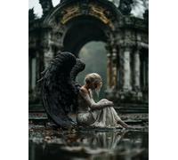 Femme Peinture Numero Adulte, Architecture Peinture Numero Enfant, DIY Loisirs Créatifs Adultes, Paint by Numbers Kits avec Pinceaux et Pigment Acryliques, Deco Automne, Deco Maison, 30x40cm 6-7850