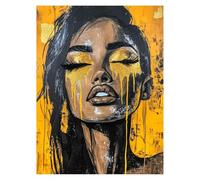 Femme Peinture Numero Adulte Larmes Kit Peinture par Numero Adulte 70 x 95Cm, Activité Manuelle Enfant Canvas Painting, Paint by Numbers avec Acrylic Paint et pinceaux pour Decoration Maison LSJ131