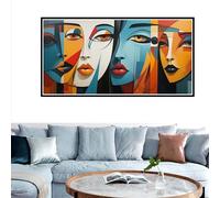 Femme Peinture par Numero Adulte art abstrait Peinture par Numero Adulte Grand Format XXL 50x100cm, DIY Peinture Numero Enfant Loisir Créatif, avec 3 Pinceaux et Pigment, Decoration Chambre Murale