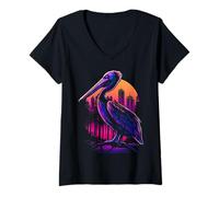 Femme Pelican City T-Shirt avec Col en V