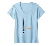 Femme Pélican de Floride sur un empilage T-Shirt avec Col en V