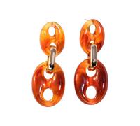 Femme Pendantes Boucles Boucles d'oreilles automne et hiver,d'oreilles ovales en acrylique avec nez de cochon,tendance de haute qualité,bijoux pour femmes,peuvent être (D,One Size)