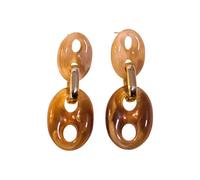 Femme Pendantes Boucles Boucles d'oreilles automne et hiver,d'oreilles ovales en acrylique avec nez de cochon,tendance de haute qualité,bijoux pour femmes,peuvent être (F,One Size)