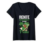 Femme Pensionierung Rente Endlich Genig Zeit Für Meine Frau Rente T-Shirt avec Col en V