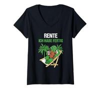 Femme Pensionierung Rente Ich Habe Fertig Rente T-Shirt avec Col en V