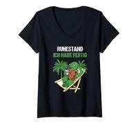 Femme Pensionierung Ruhestand Ich Habe Fertig Rente T-Shirt avec Col en V