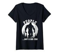 Femme People ...Not A BIG Fan Bigfoot Introvert Joke T-Shirt avec Col en V
