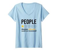 Femme People One Star Absolute Nightmare Would Not Recommend T-Shirt avec Col en V