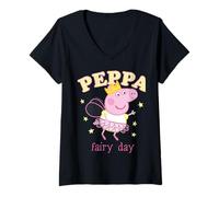 Femme Peppa Pig Fairy Day T-Shirt avec Col en V